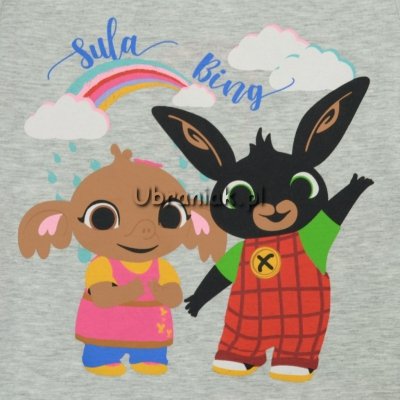 Koszulka Bing i Sula dla dziewczynki szara