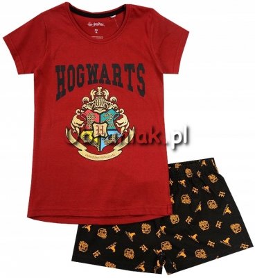 Piżama Harry Potter dziewczęca Hogwarts bordowa