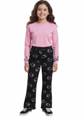 HELLO KITTY – Grube Legginsy Dzwony Dziewczęce 220 GSM – 134-170 
