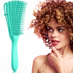 SZCZOTKA DO WŁOSÓW KRĘCONYCH LOKÓW FAL REGULOWANA DO ROZCZESYWANIA MIĘTOWA  ( tds0132A)