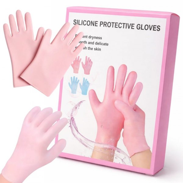 SILIKONOWE RĘKAWICZKI SPĘKANE SUCHE DŁONIE RĘCE REGENERUJĄCE DO ZABIEGÓW ( tds0916)