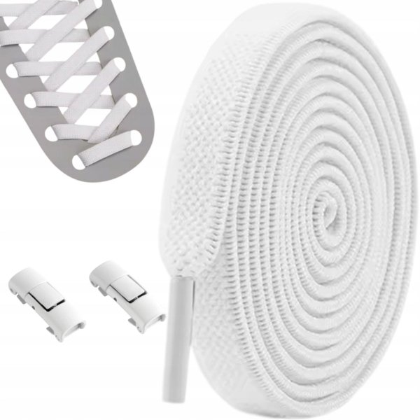 SZNURÓWKI BEZ WIĄZANIA ELASTYCZNE GUMOWE DO BUTÓW OBUWIA SZNUROWADŁA 100CM ( tds0795)