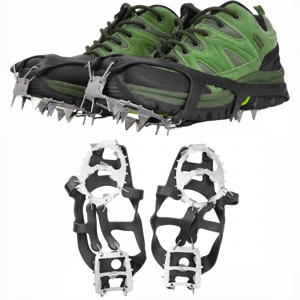 RACZKI TURYSTYCZNE NA BUTY GÓRSKIE ANTYPOŚLIZGOWE KOLCE ŁAŃCUCHY - 18 ZĘBÓW ( tds0531)