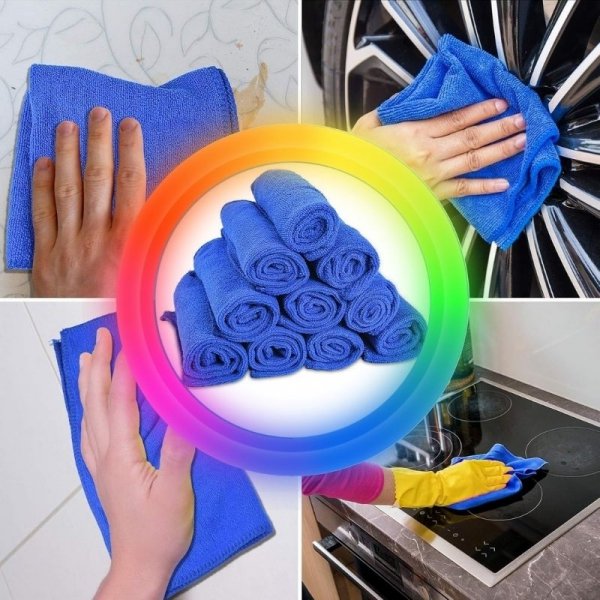 tds0654_Ściereczki mikrofibra BLUE 10X