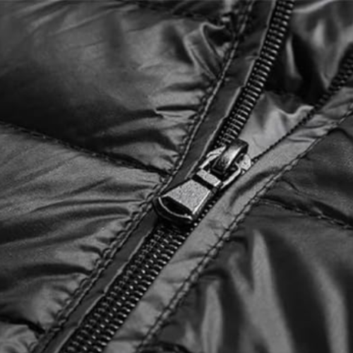 KLASYCZNA DAMSKA JESIENNA PRZEJŚCIOWA KURTKA Z KAPTUREM BLACK PIKOWANA M/L (tds0746)