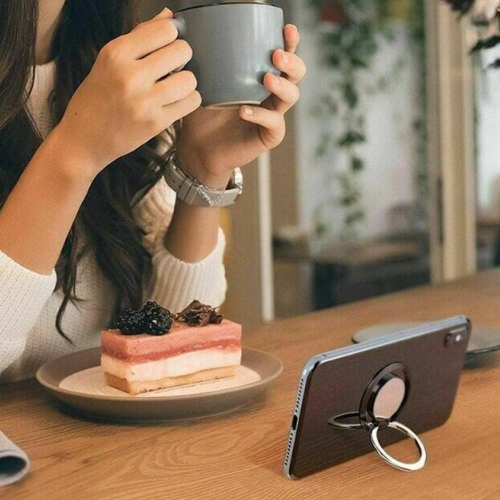 ETUI DO IPHONE 17 CASE + SZKŁO 9H WZMACNIANE 360°CLEAR + UCHWYT RING ZESTAW (tds0741)