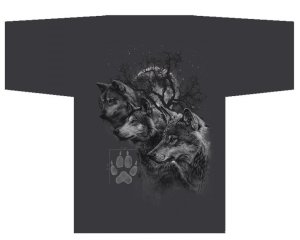 Koszulka T-shirt  Wilk i księżyc M
