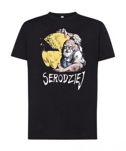 Męski T-shirt Serodziej – 100% Bawełna, Nadruk DTF, Rozmiary XS-5XL