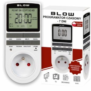Programator czasowy Blow – LCD, polskie menu, 16A