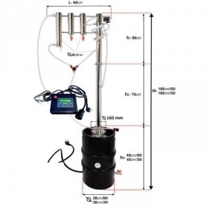 Destylator elektryczny automat 180cm 6 palców 2 odstojniki