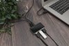 Digitus HUB/Koncentrator 4-portowy USB 2.0 HighSpeed, aktywny, czarno-srebrny