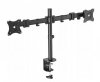 Digitus Stojak biurkowy podwójny z zaciskiem, 2xLCD, max. 27, max. obciążenie 8kg,uchylno-obrotowy 360°