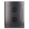 Extralink Szafka wisząca rack 6U 600x450 czarna szklane drzwi