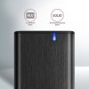 AXAGON EEM2-SB2 Obudowa zewnętrzna aluminiowa bezśrubowa USB-C 3.2 Gen 2 - M.2 NVMe / SATA SSD 30-80mm ALU pudełko czarne + USB-