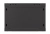 Lanberg Szafa instalacyjna rack wisząca 19 6U 540x350 czarna drzwi  przeszklone ( flat pack)