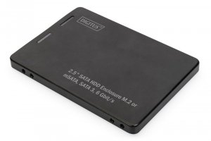 Digitus Adapter na dysk SATA/HDD 2,5 M.2 /mSATA SATA 3,6 Gbit/s, zapis do 520 MB/s Aluminiowa