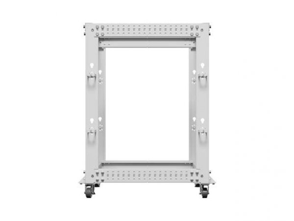 Lanberg Stojak Open rack 19 cali 15U 600x600-1100 regulowany szary