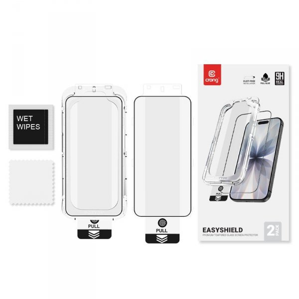 CRONG EasyShield 2-Pack - Szkło hartowane iPhone 17e / 16e / 14 / 13 / 13 Pro (2 sztuki)