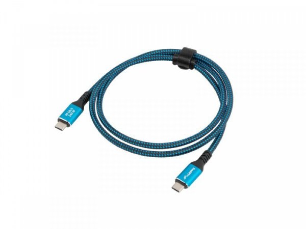 Lanberg Kabel USB-C M/M USB4 0,5m 240W 8K 60HZ czarno-niebieski