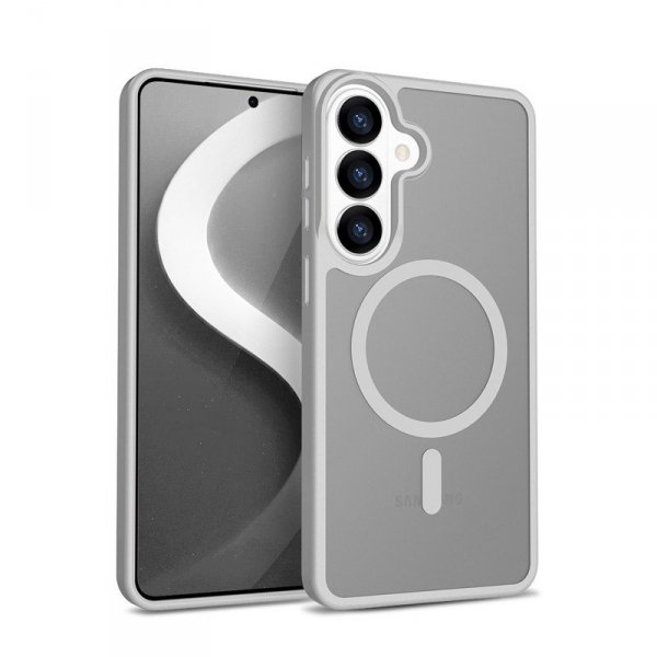 CRONG Etui Hybrid Matte Magnetic - MagSafe Samsung Galaxy S26 Szare