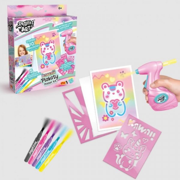 Epee Projekt Art - Plakaty Kawaii - Kreatywny zestaw z elektronicznym aerografem