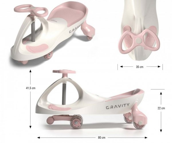 Milly Mally Jeździk grawitacyjny Gravity Cream Pink