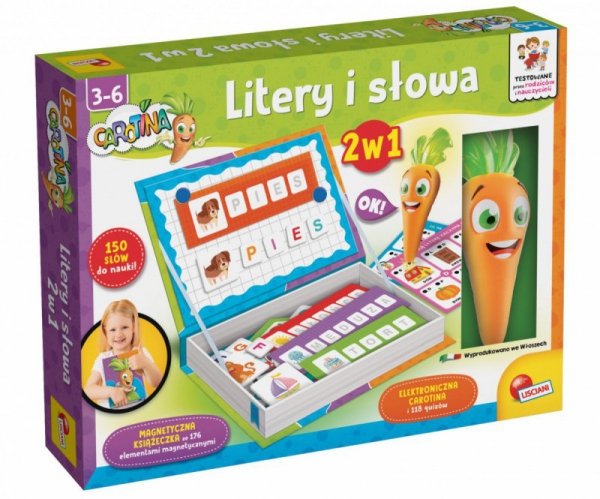 Lisciani Zestaw Carotina Litery i słowa 2 w 1
