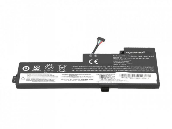 Movano Bateria 01AV419 do Lenovo T470 T480 A475 A485 - 2000 mAh (23 Wh)