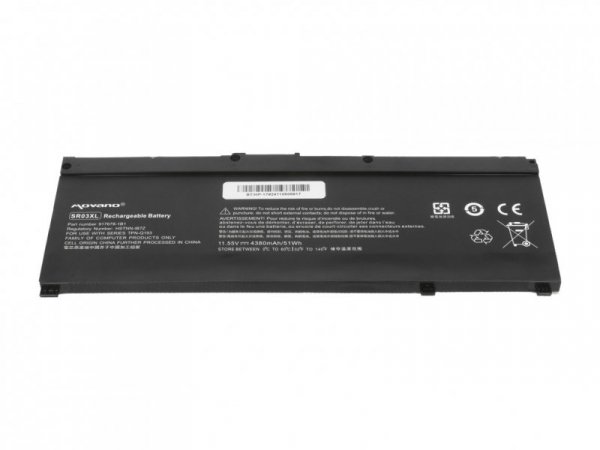 Movano Bateria SR03XL do HP Gaming 15 17 Omen 15-DC - 4380 mAh (51 Wh)