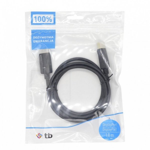 TB Kabel DisplayPort M/M 1.8 m. czarny v 1.1