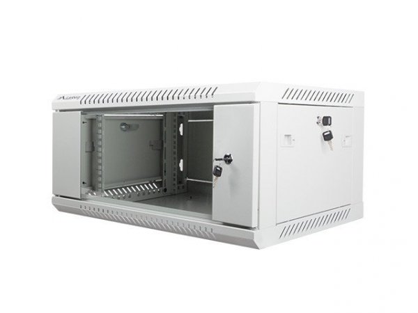 Lanberg Szafa instalacyjna wisząca 19&#039;&#039; 4U 600X450mm szara (drzwi        szklane)