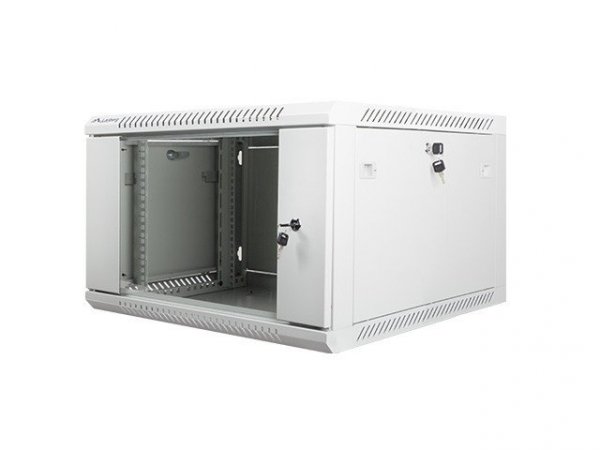 Lanberg Szafa instalacyjna wisząca 19&#039;&#039; 6U 600X600mm szara (drzwi        szklane)
