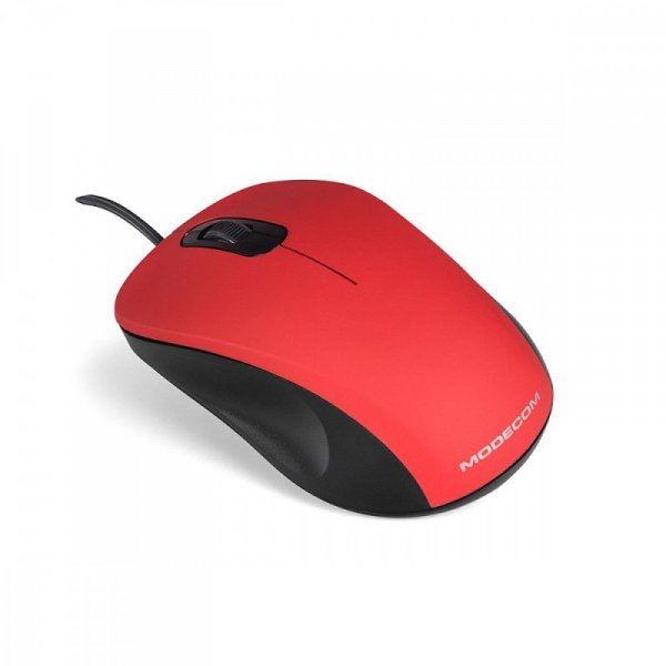 MODECOM M10S SILENT CZERWONA PRZEWODOWA MYSZ OPTYCZNA