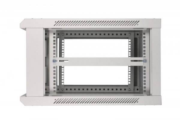 Extralink Szafka wisząca rack 6U 600x600 szara szklane drzwi