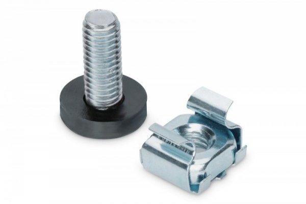 Digitus Śruby montażowe M6 19.8mm, nakrętki i podkładki do komponentów RACK 10&quot; i 19&quot; zestaw 50szt. srebrne