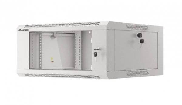 Lanberg Szafa instalacyjna RACK wisząca 19 cali 4U 600 szara WFFA-5604-10S