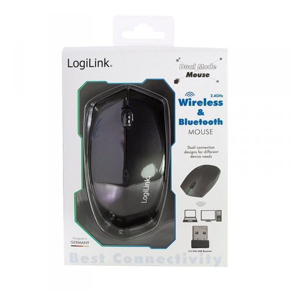 LogiLink Ergonomiczna mysz bezprzewodowa, 2.4GHz,1200dpi