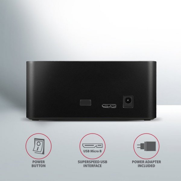 AXAGON ADSA-SN Stacja dokująca, USB 3.2 Gen 1 - 1x SATA 6G 2.5&quot;/3.5&quot; SSD/HDD