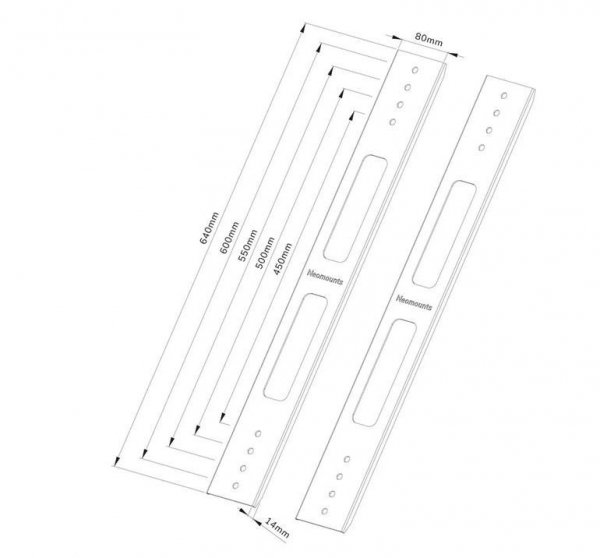 Neomounts Uchwyt AWL-250BL16 800X450-600 ADPATER VESA