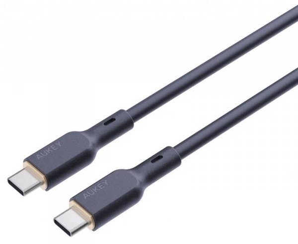 AUKEY CB-SCC102 kabel USB-C - USB-C 1.8m 100W PD 5A 20V silikonowy czarny