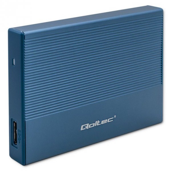 Qoltec Obudowa | Kieszeń na dysk SSD HDD 2.5&quot; | SATA | USB 3.0 | Super  speed 5Gb/s | 2TB | Niebieskia