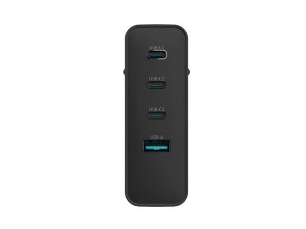 Natec Ładowarka sieciowa Ribera GAN 3xUSB-C + 1x USB-A 100W czarna