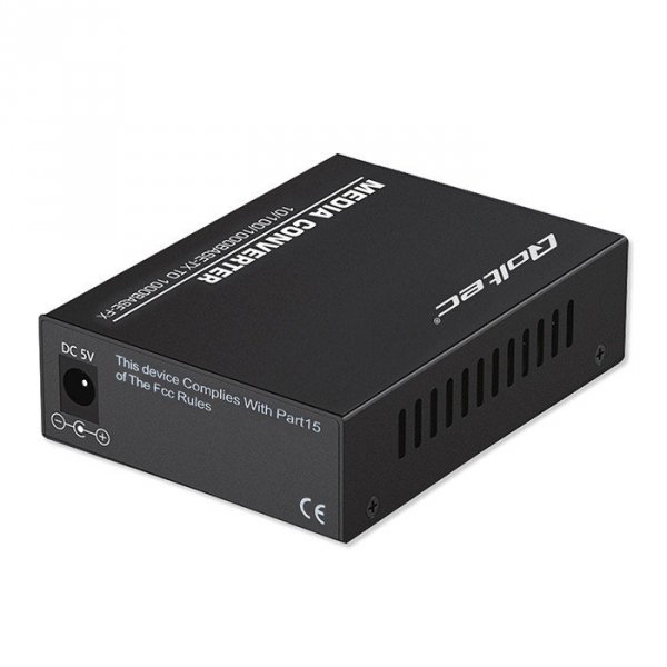 Qoltec Dwukierunkowy Media Konwerter SWITCH Ethernet 1x RJ45 1x SFP |   1000Mb/s | 5V