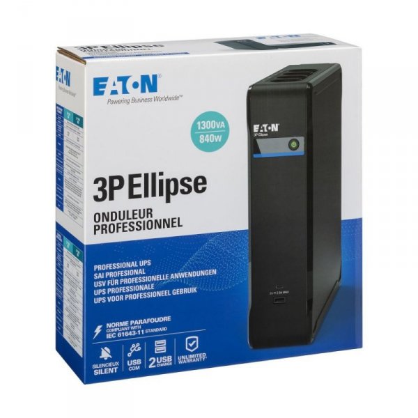 Eaton Zasilacz awaryjny UPS 3P Ellipse 1300 USB FR