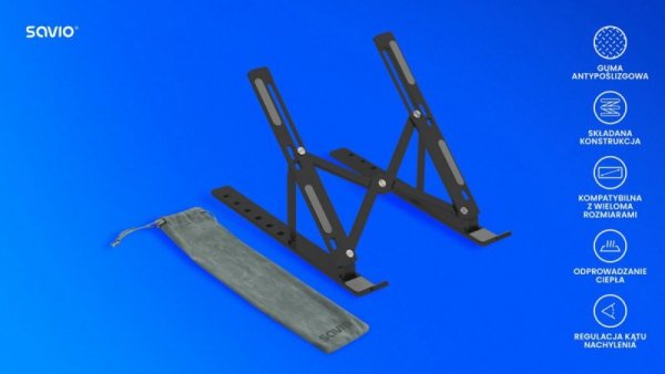 Savio Przenośna podstawka biurowa pod laptop/tablet PB-05