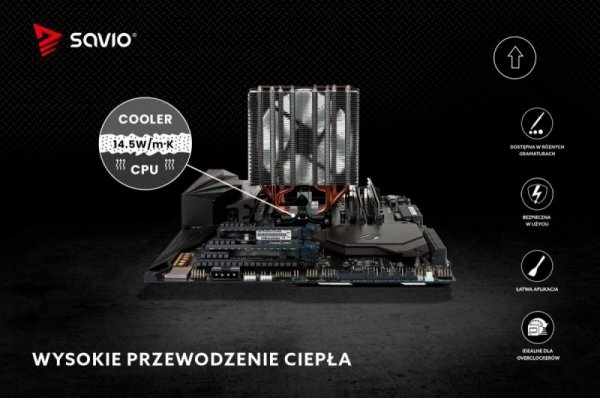 Savio Pasta termoprzewodząca Glacier 14,5 W/mK, 4g TG-04