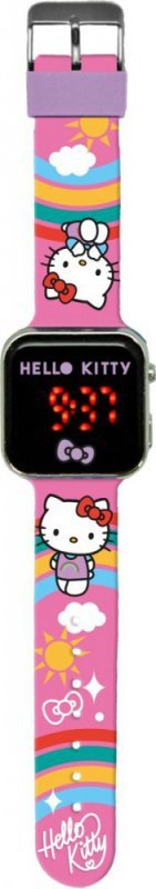 Kids Euroswan Zegarek LED z kalendarzem Hello Kitty