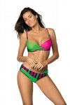 Marko Tamara Blu Scuro-Blight Green-Rosa Shocking M-399 (3) Dámské plavky