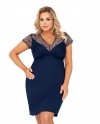 Donna Greta tmavě modrá plus size Noční košilka