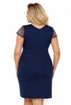 Donna Greta tmavě modrá plus size Noční košilka